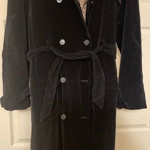 Trench Style Coat velvet like material